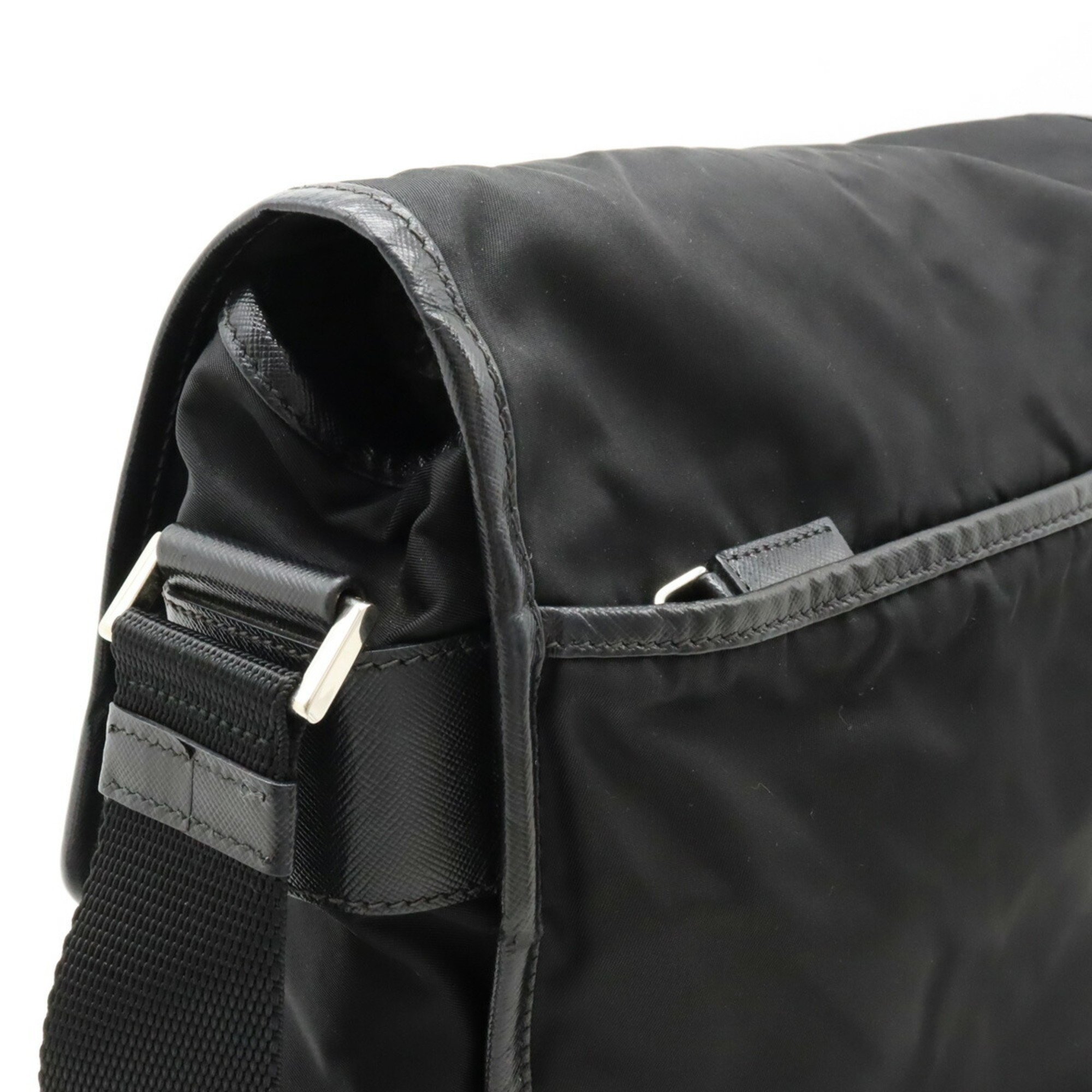 PRADA Prada Shoulder Bag Nylon Leather NERO Black VA0339