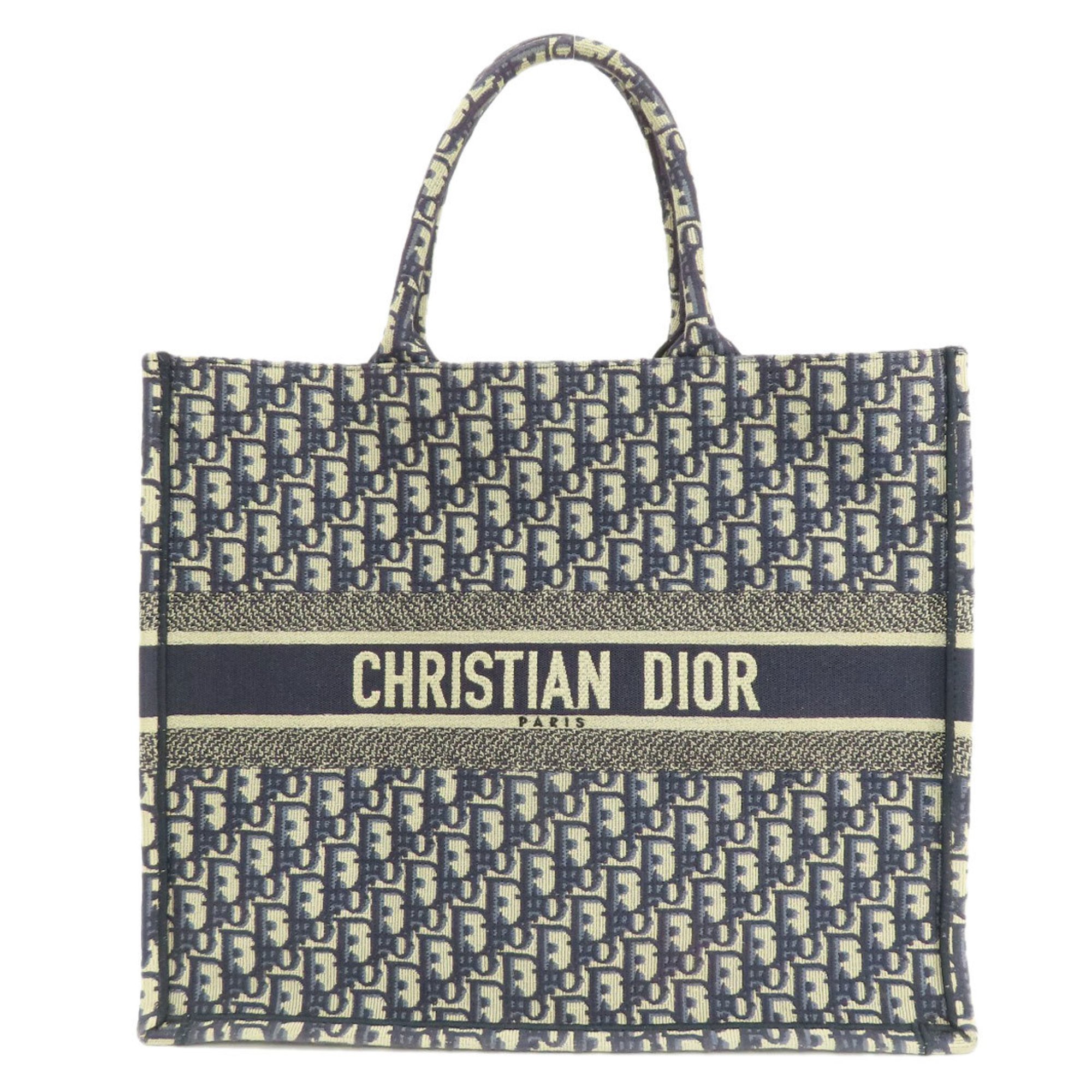 Christian Dior Book Tote Bag Canvas Women's