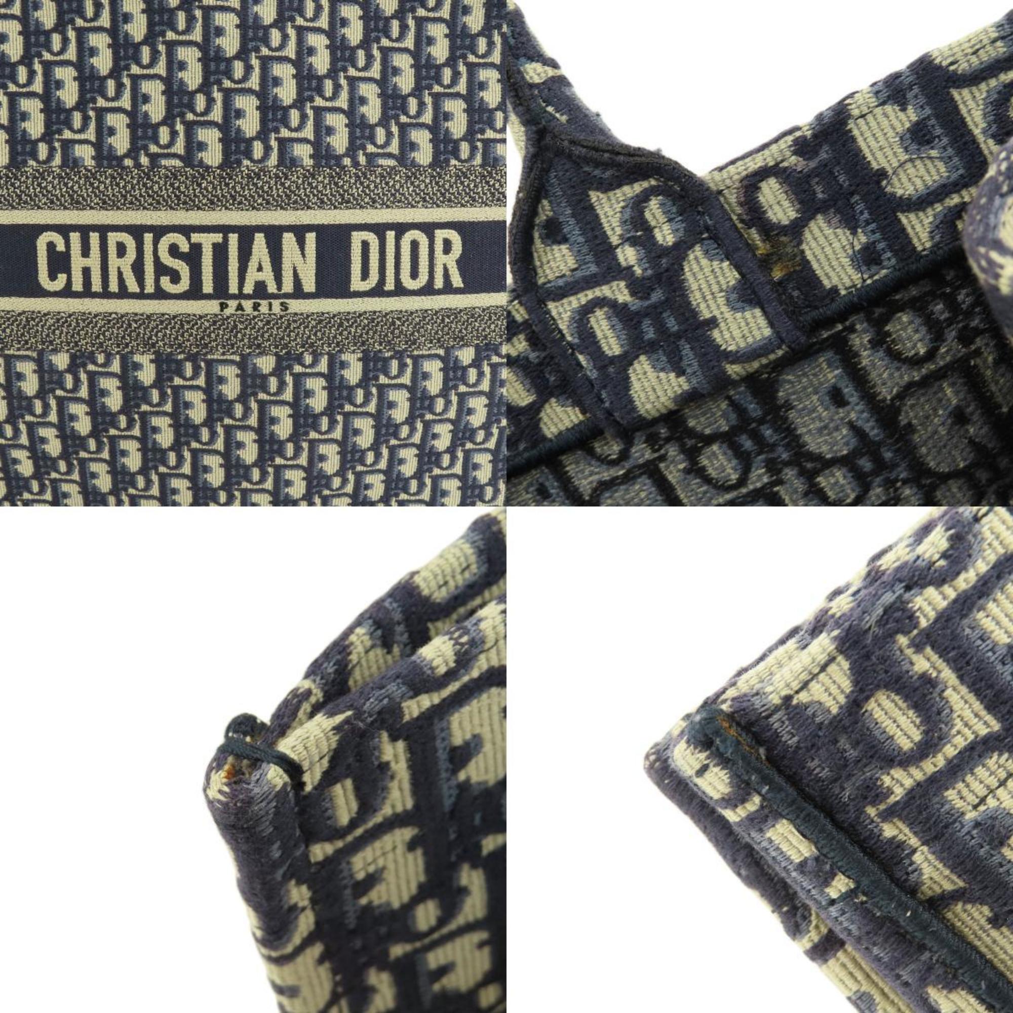 Christian Dior Book Tote Bag Canvas Women's