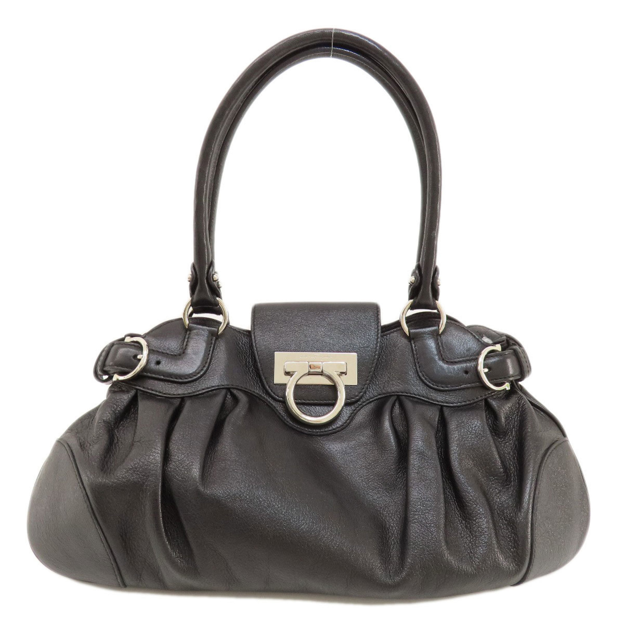 Salvatore Ferragamo Gancini hardware handbag leather ladies