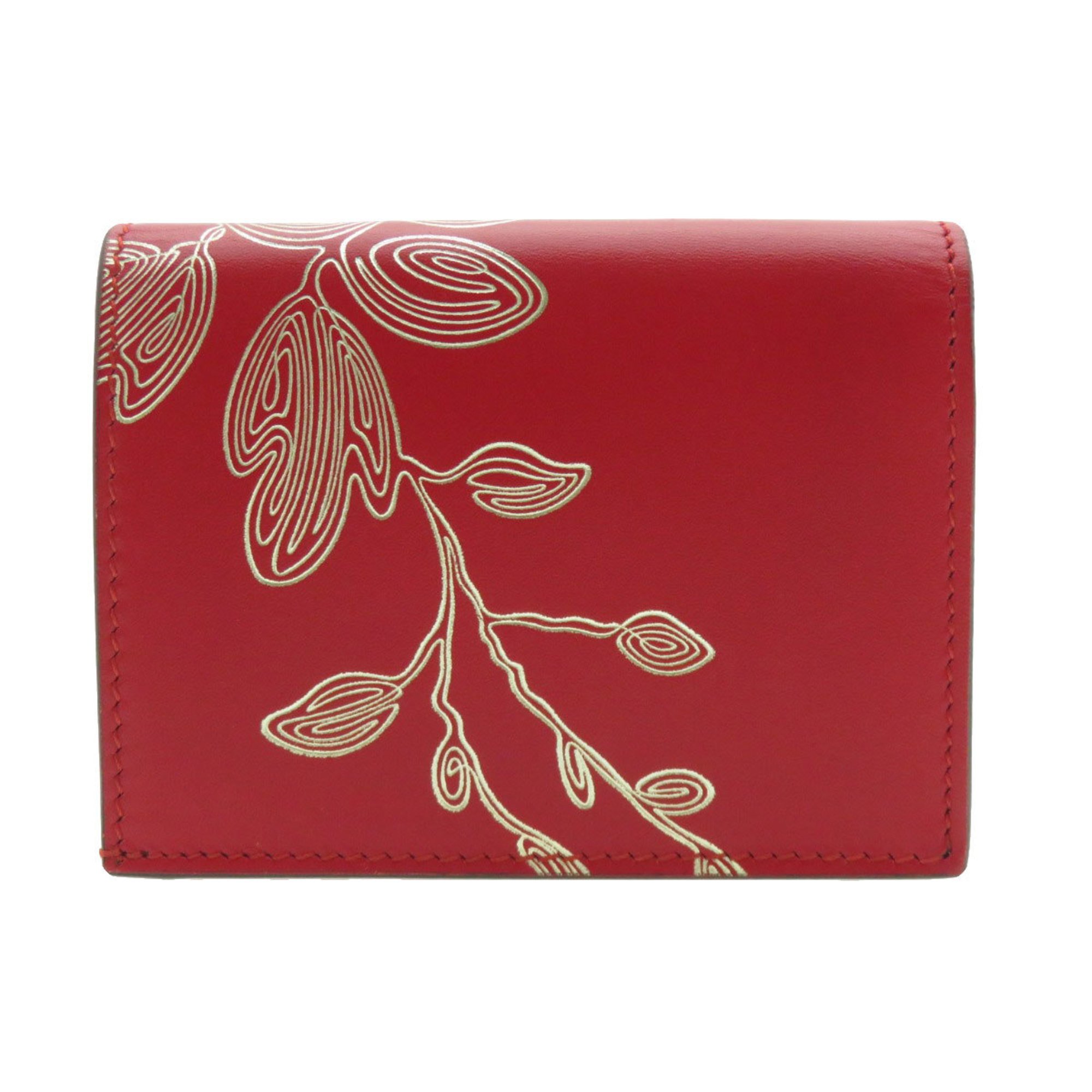 Gucci 465859 Chinese New Year Bi-fold Wallet Calfskin Women's