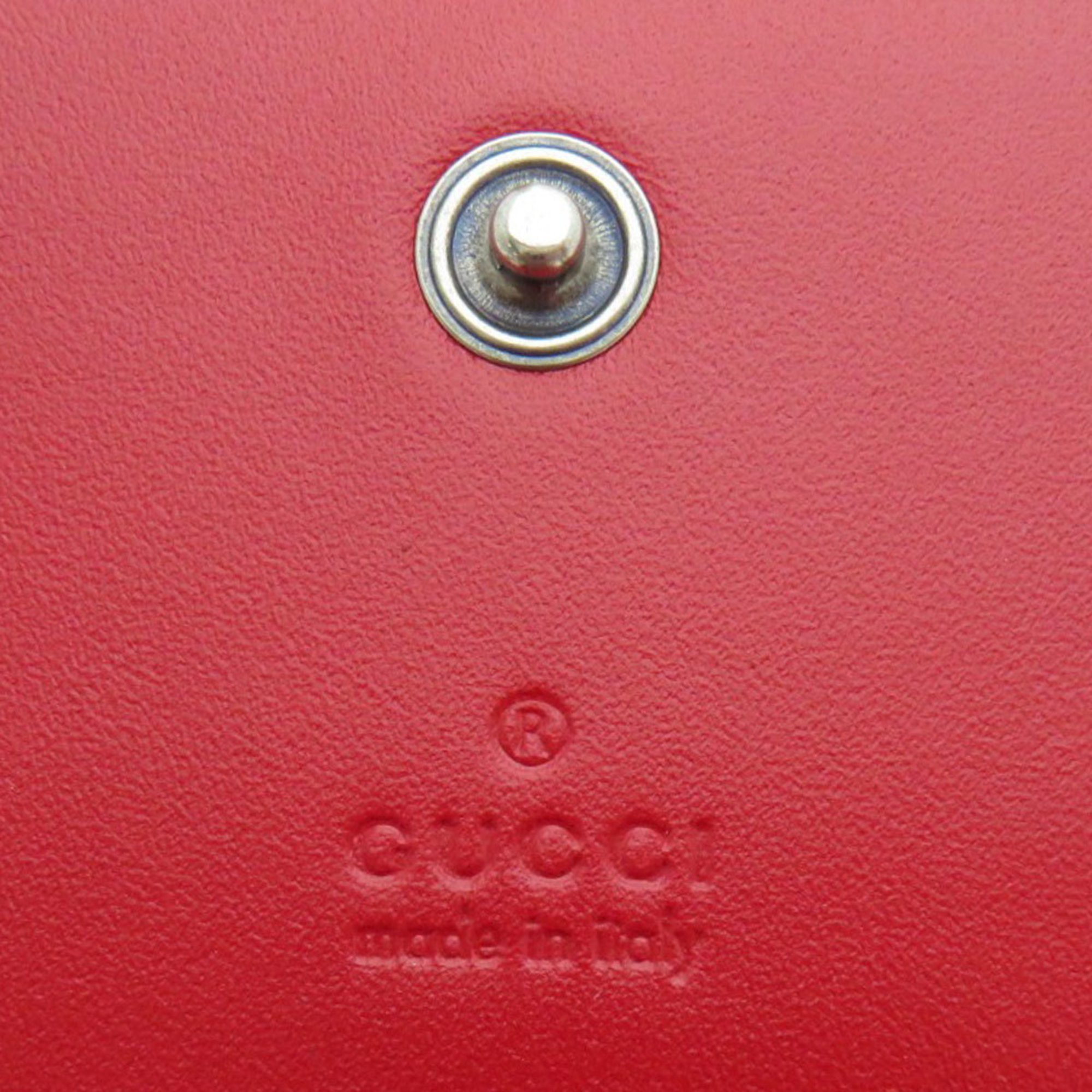 Gucci 465859 Chinese New Year Bi-fold Wallet Calfskin Women's