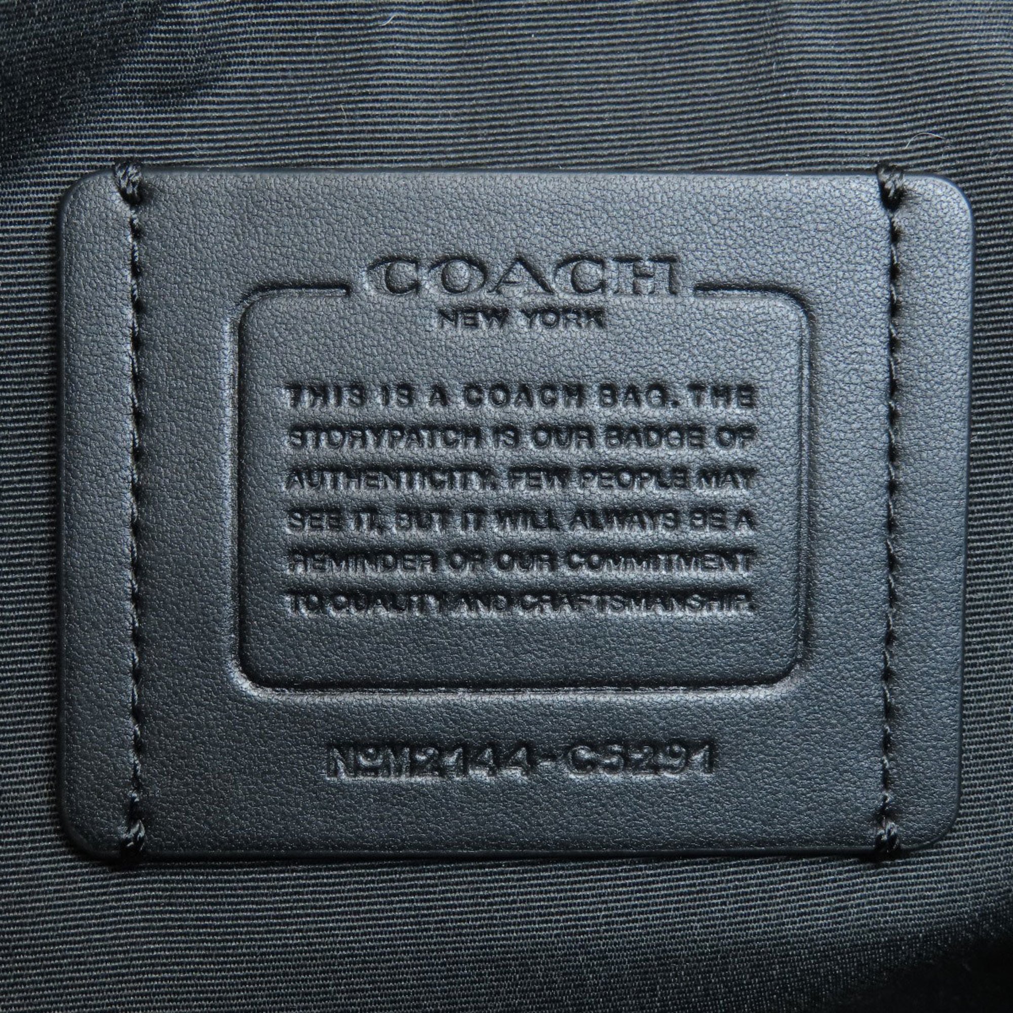Coach C5291 Signature Shoulder Bag Canvas Men's