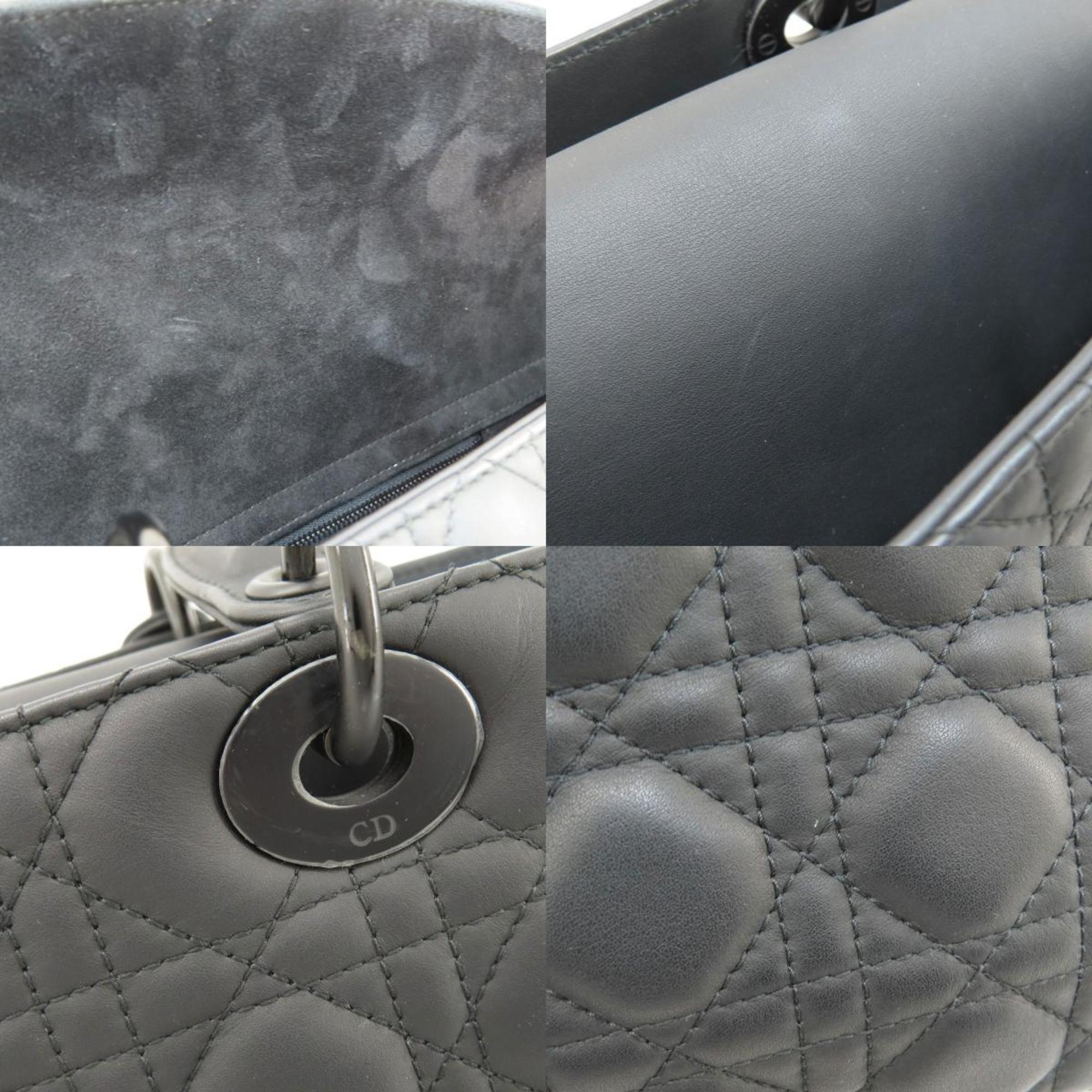 Christian Dior Lady Handbag Calf Ultra Matte Calfskin Women's