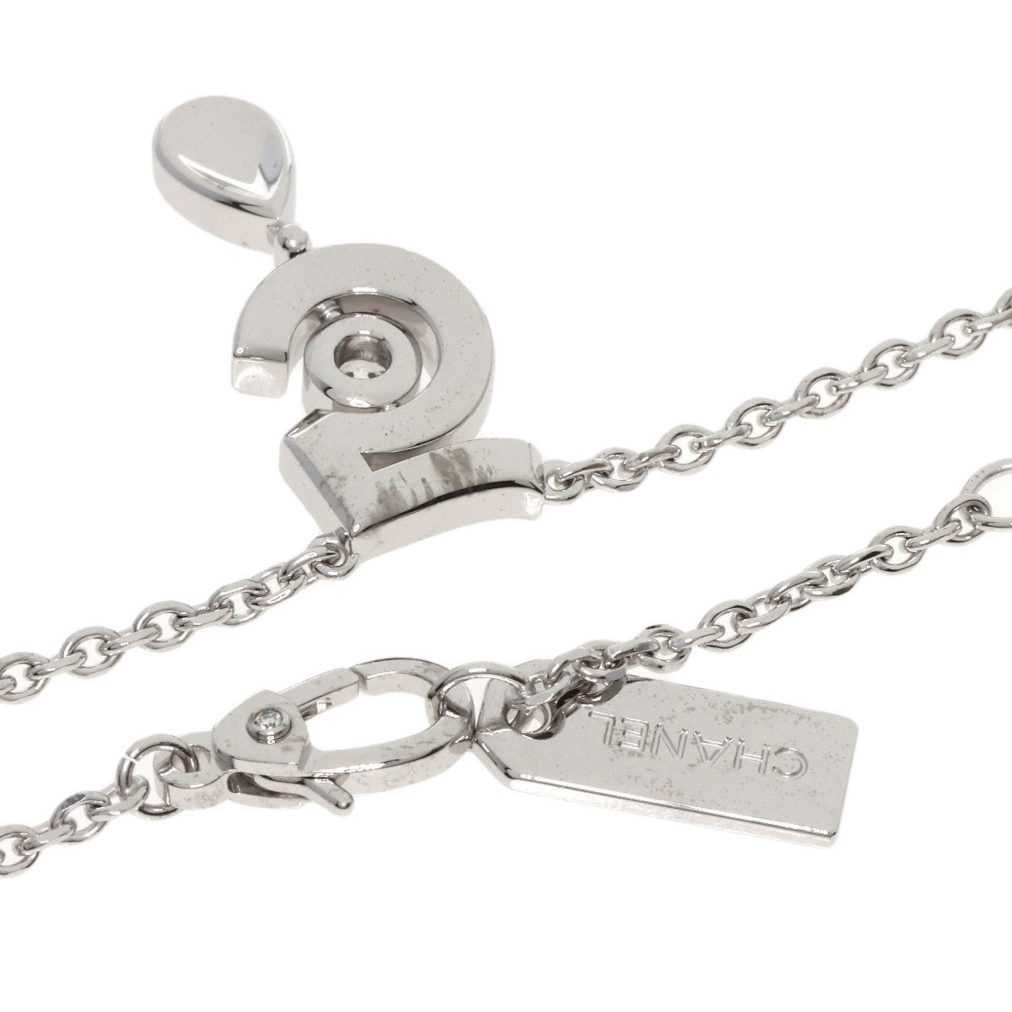 Chanel No.5 Diamond Necklace K18 White Gold for Women