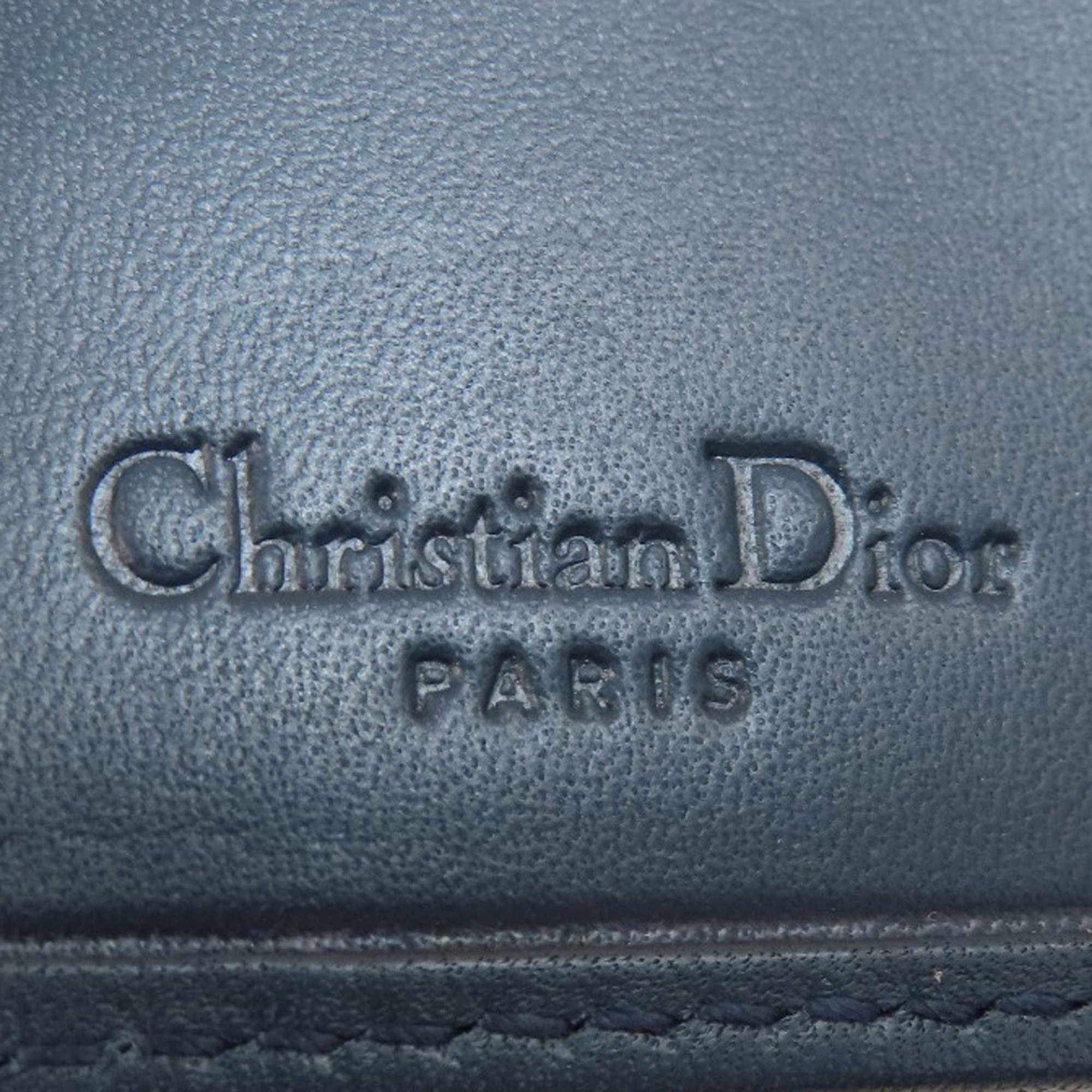 Christian Dior Trotter Pattern Bi-fold Wallet Canvas Women's