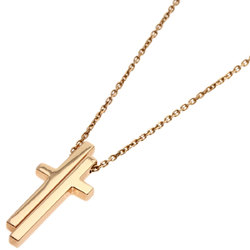 Gucci Separate Cross Necklace K18 Pink Gold Women's
