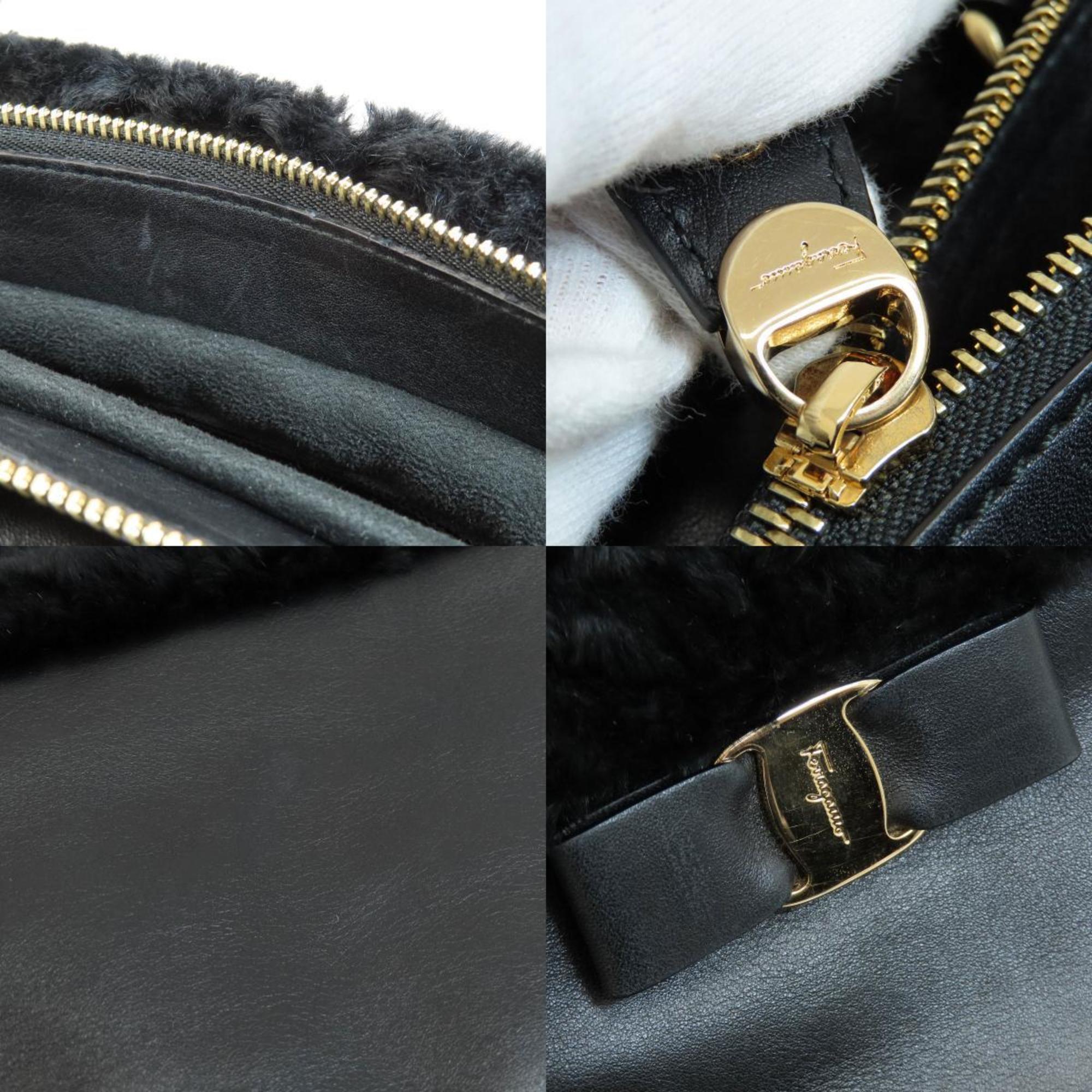 Salvatore Ferragamo Vara Ribbon Handbag Leather Women's