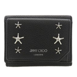 Jimmy Choo Tri-fold Wallet Star Motif Bi-fold Calfskin Women's