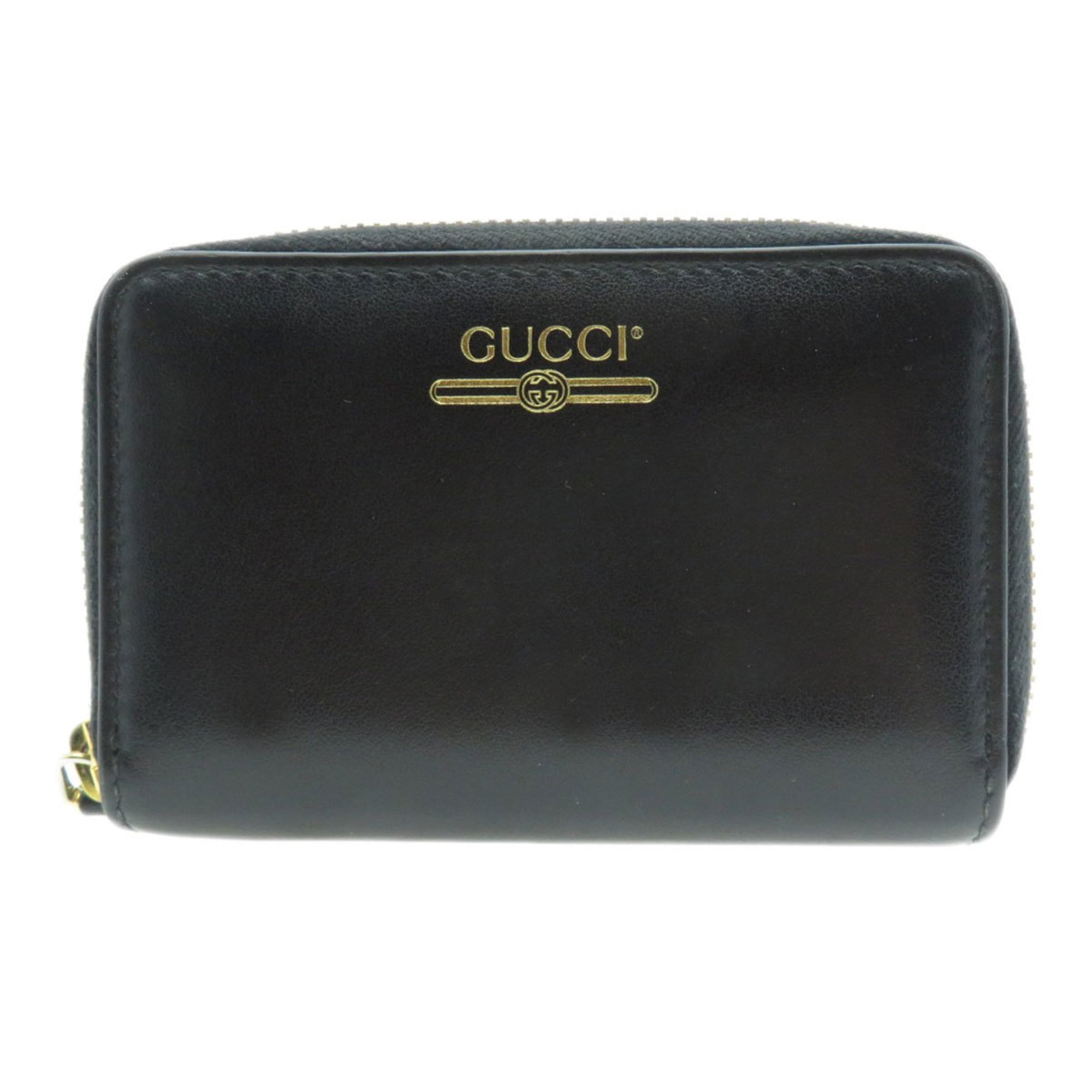 Gucci 547597 Motif Business Card Holder/Card Case Calf Leather Women's