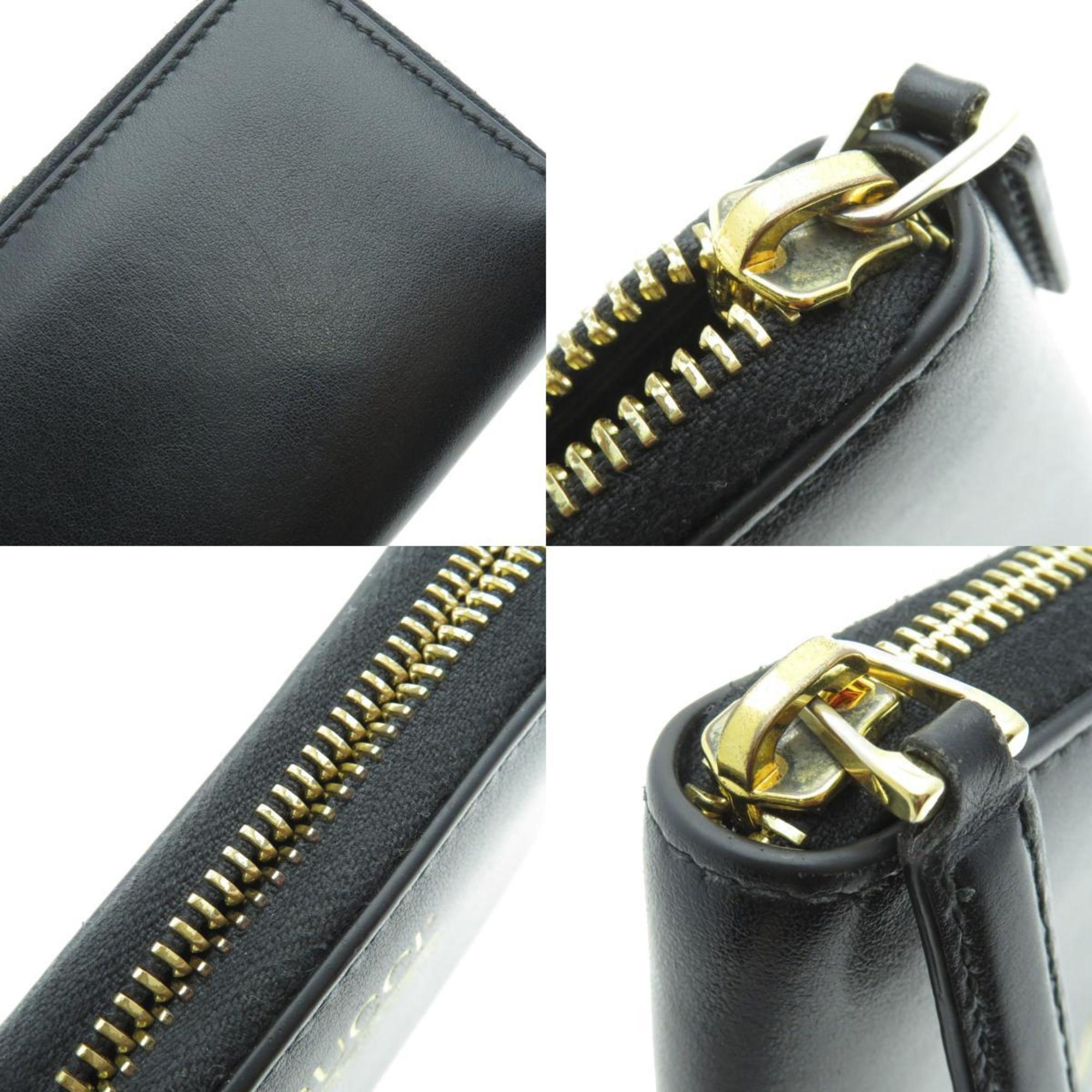 Gucci 547597 Motif Business Card Holder/Card Case Calf Leather Women's