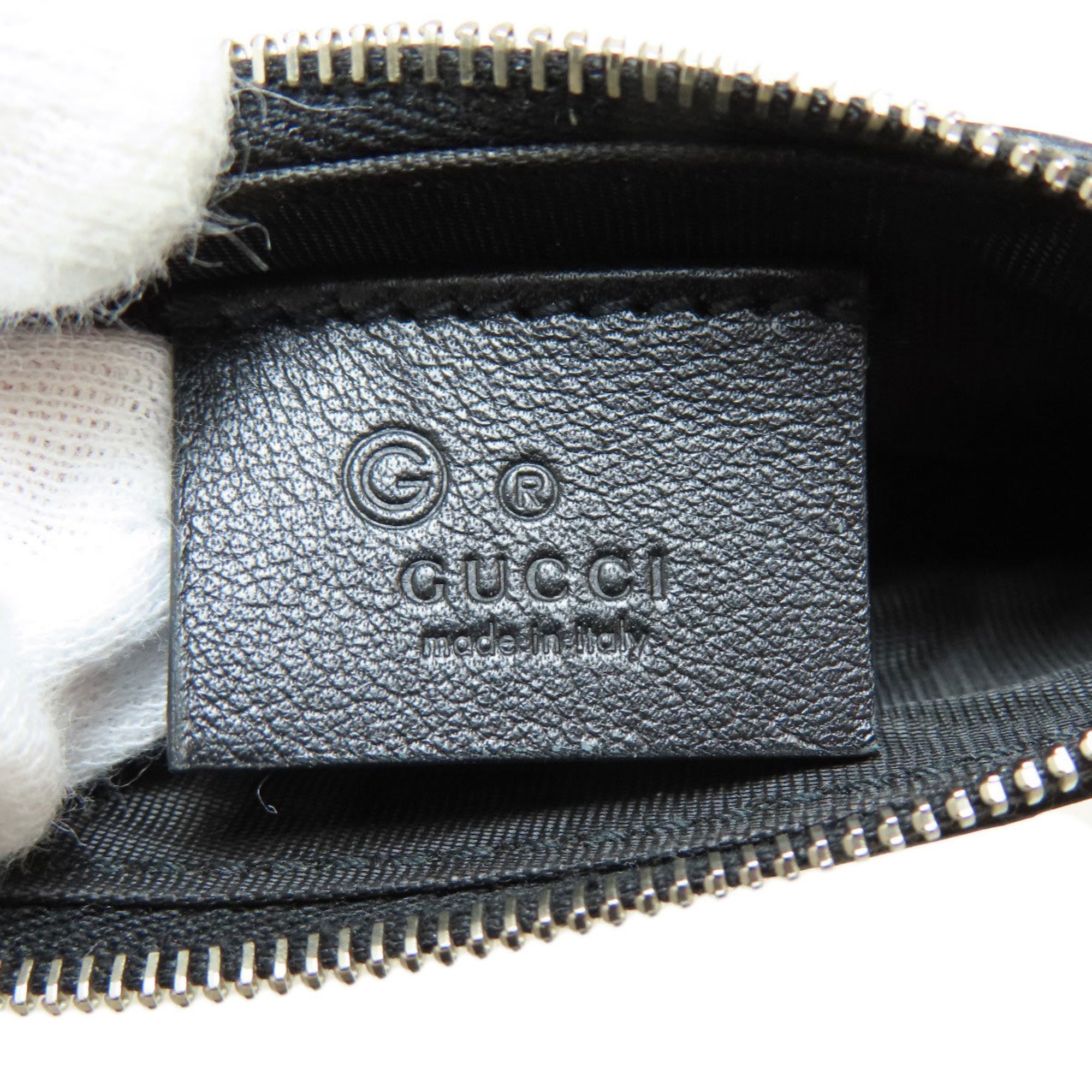 Gucci 54476 Micro GG Outlet Wallet/Coin Case Leather Women's