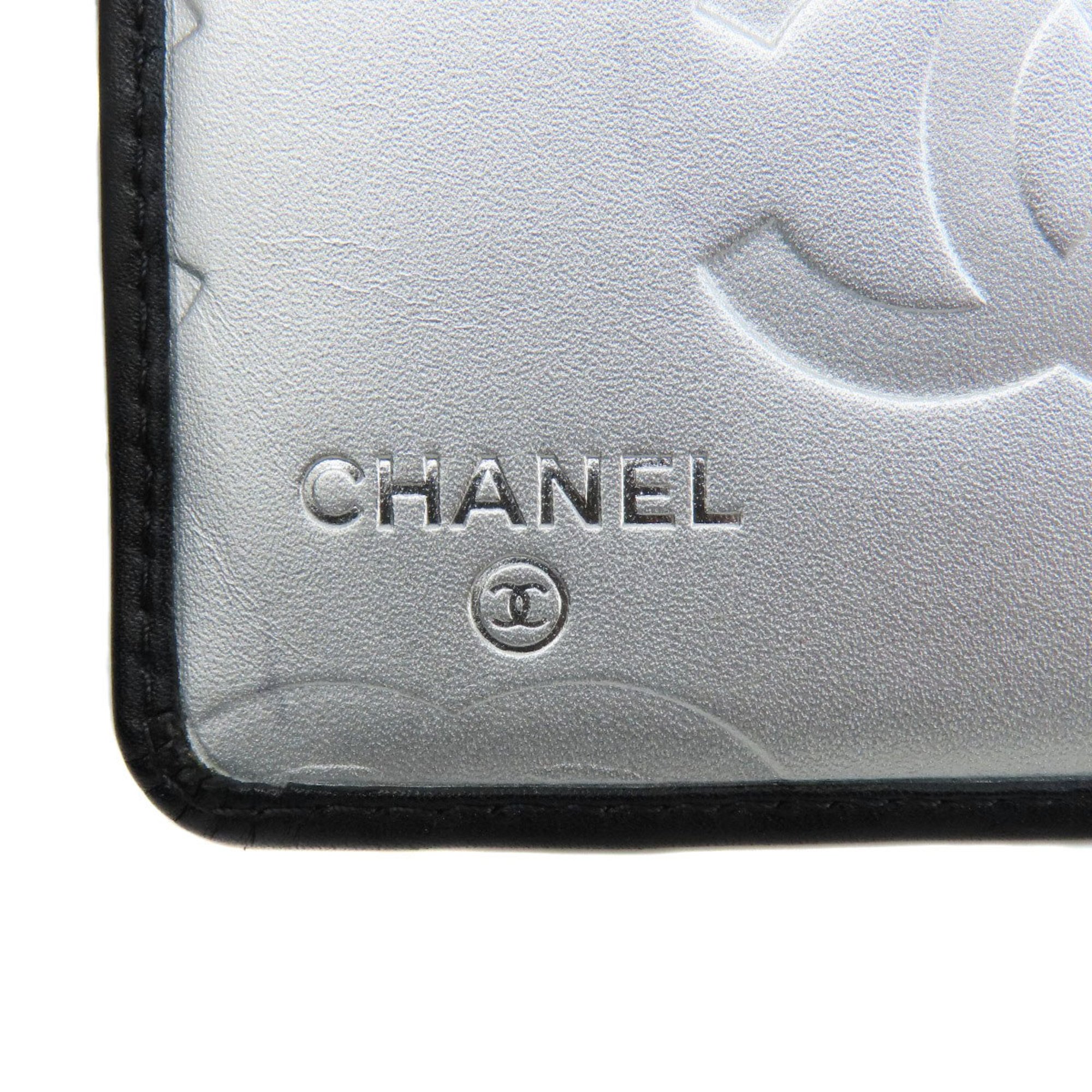 Chanel Cambon Line Long Wallet Calfskin Women's