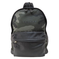 Coach F71755 Camouflage Pattern Backpack Daypack Nylon Material Leather Men's