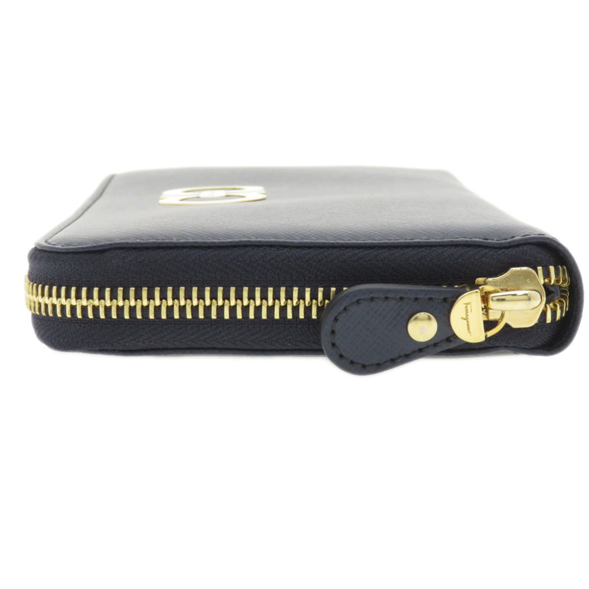 Salvatore Ferragamo Gancini long wallet leather ladies