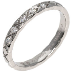 Chanel Coco Crush Matelasse 5P Diamond #54 Ring Platinum PT950 Women's