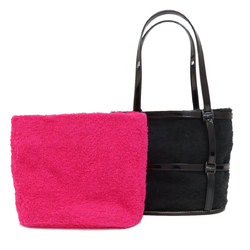 Salvatore Ferragamo handbag with spare bag, pile leather, ladies