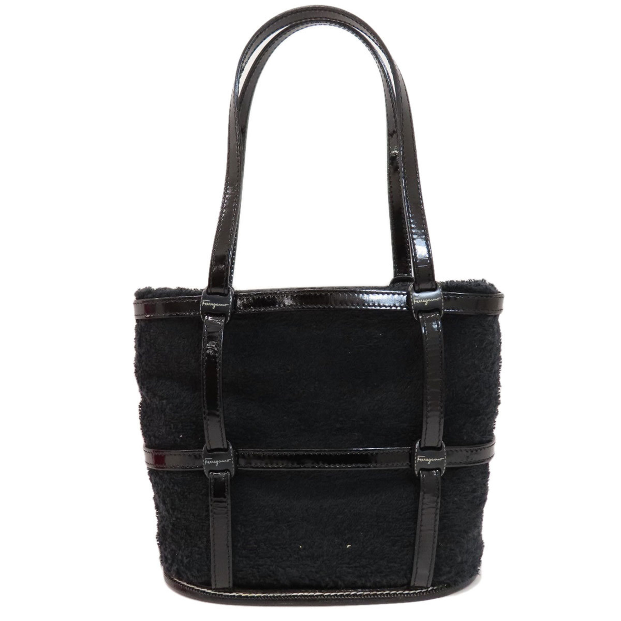Salvatore Ferragamo handbag with spare bag, pile leather, ladies