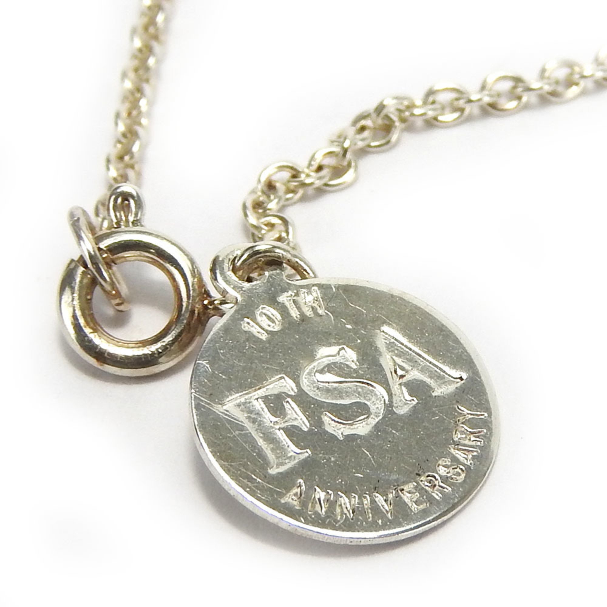 Tiffany Necklace Sterling Silver K14 Apple FSA 10th Anniversary 14K Engraved Women's TIFFANY&Co.