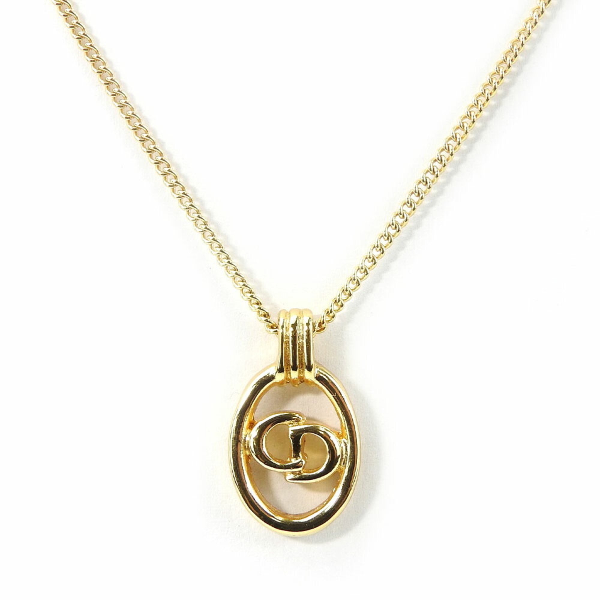Christian Dior Necklace Metal Gold Plated Women's