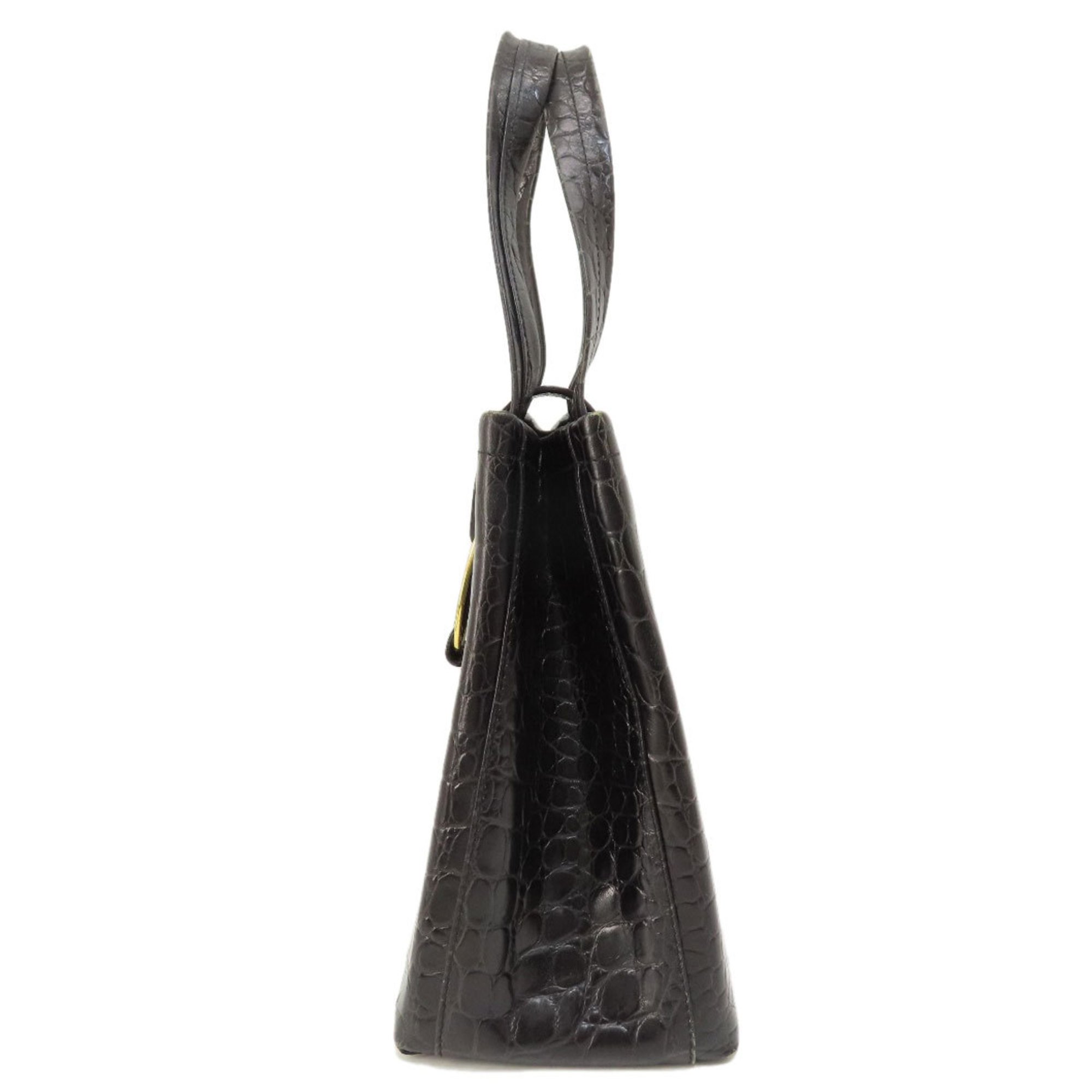 Salvatore Ferragamo motif embossed leather handbag for women
