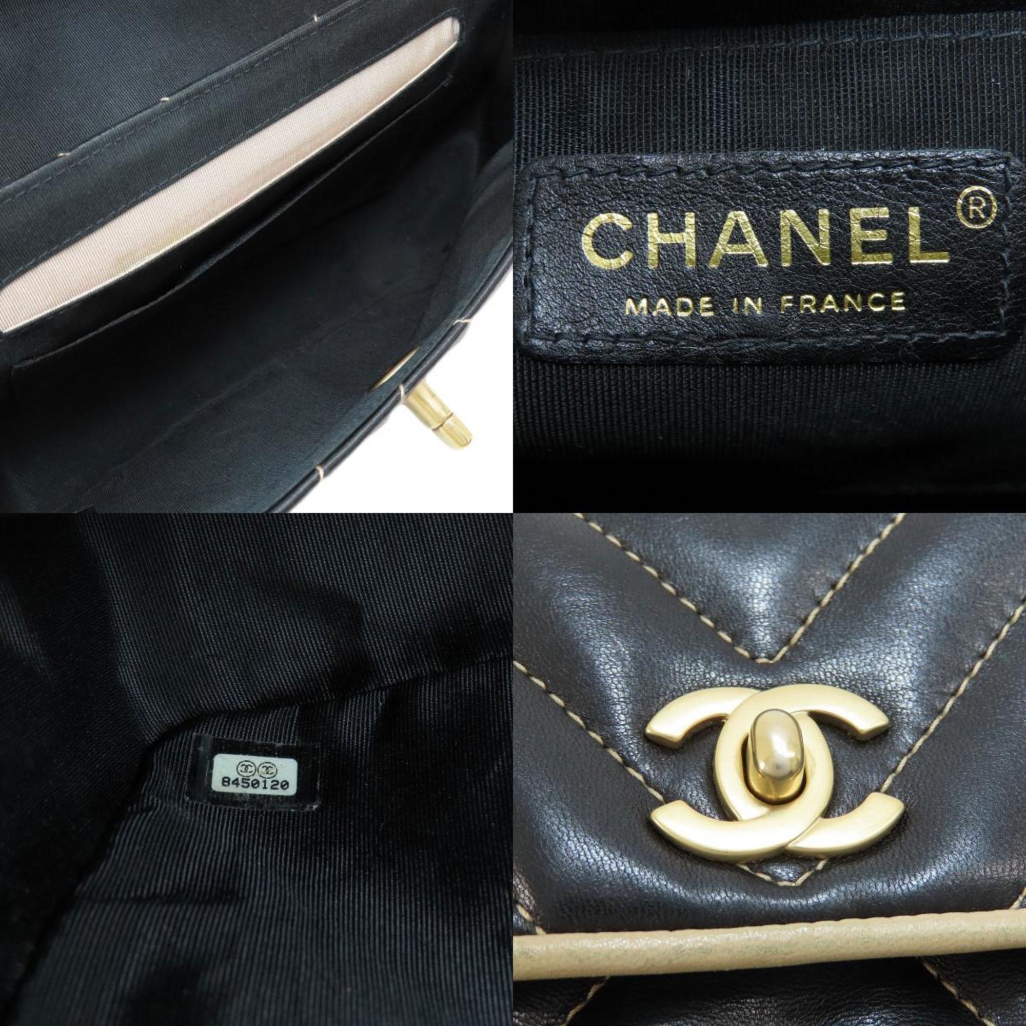 Chanel V-stitch Coco Mark shoulder bag lambskin for women