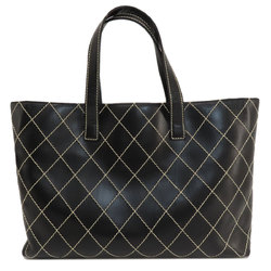 Chanel W-stitch bag, tote calf leather, women's