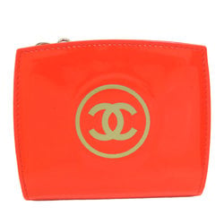 Chanel Coco Mark Bi-fold Wallet Enamel Women's