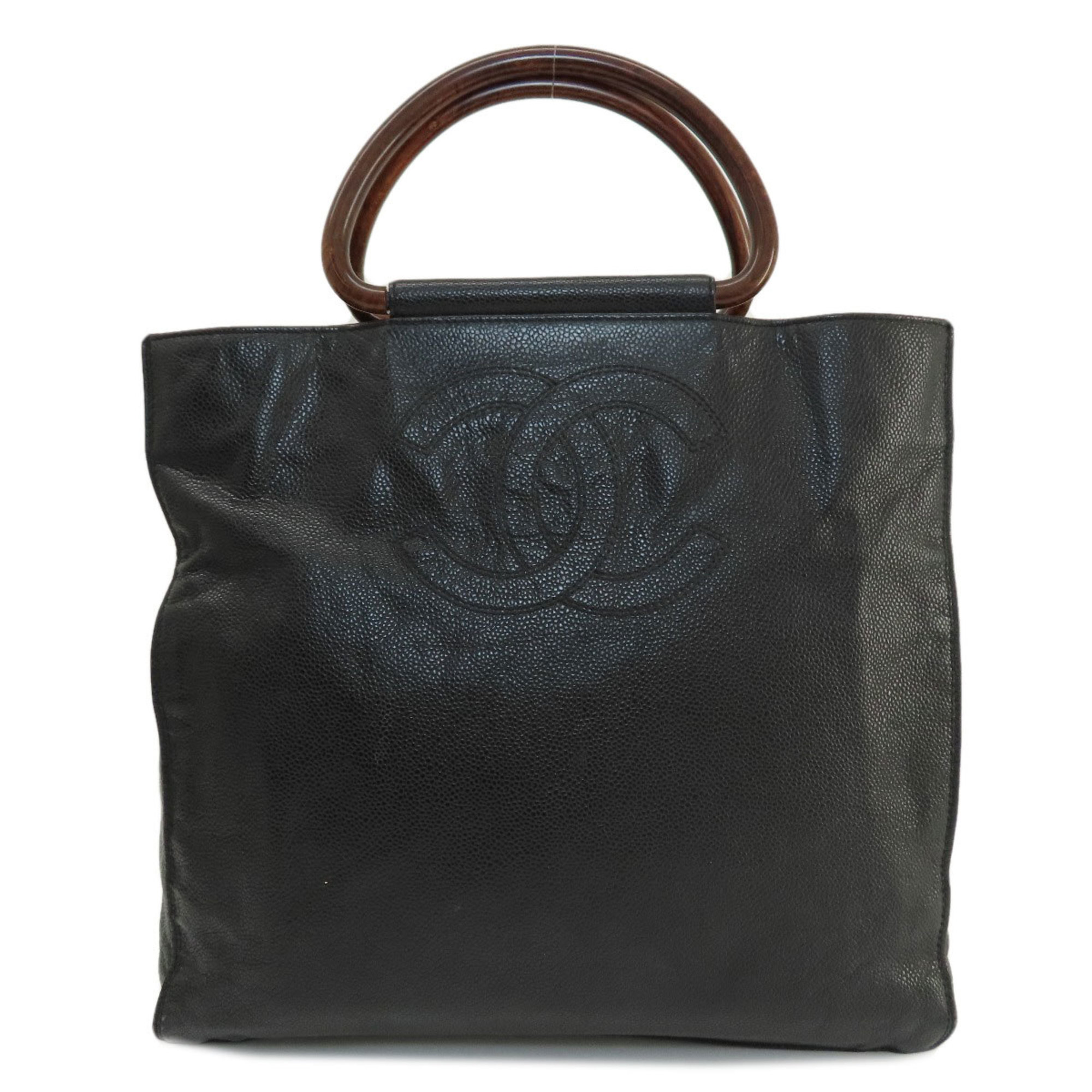 Chanel Coco Mark Tote Bag Caviar Skin Women's