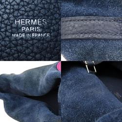 Hermes Picotin Lock MM Blue Nuit Rose Purple Handbag Taurillon Women's