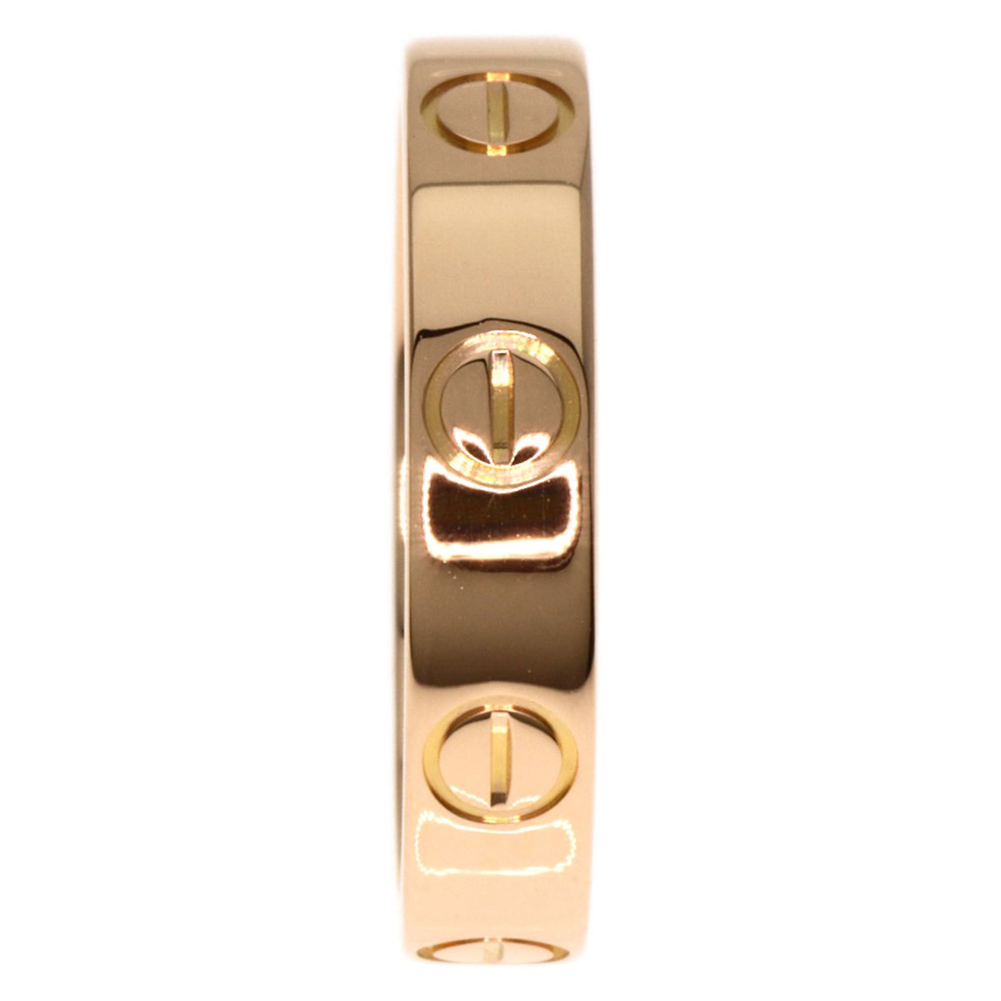 Cartier Love Ring #48 Ring, K18 Pink Gold, Women's