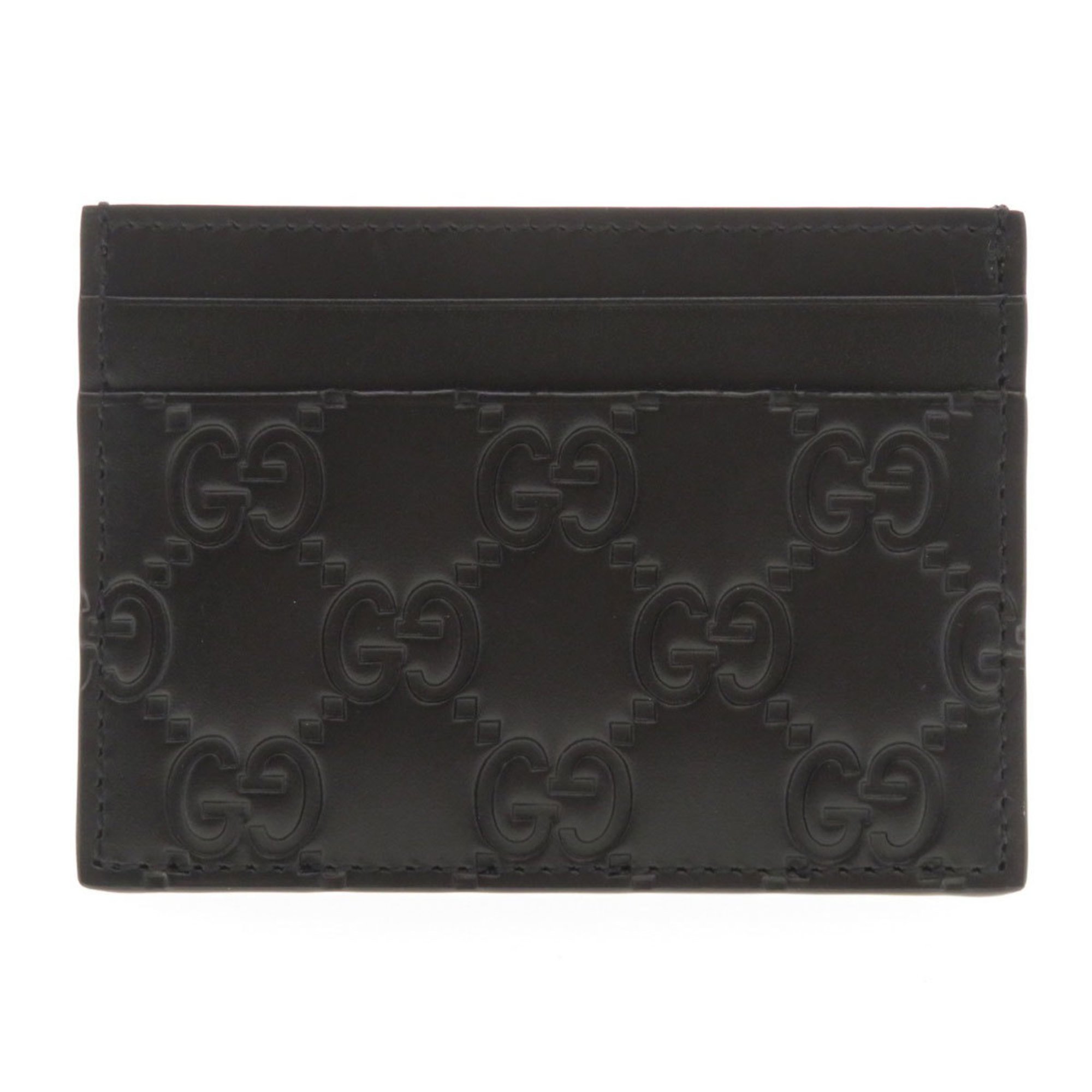Gucci 233166 GG Shima Business Card Holder/Card Case in Calf Leather for Men