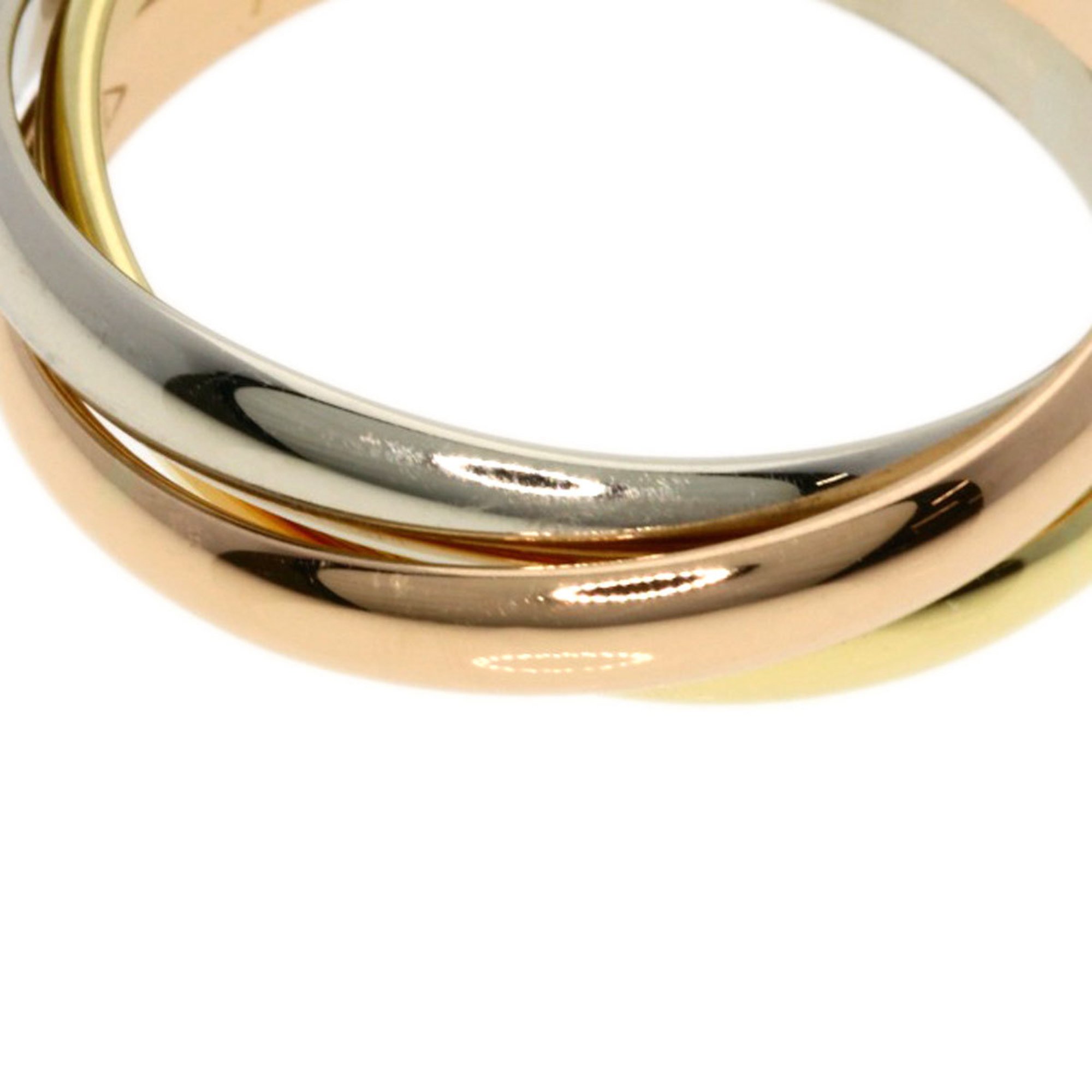Cartier Trinity SM #52 Ring, K18 Yellow Gold, K18WG, K18PG, Women's