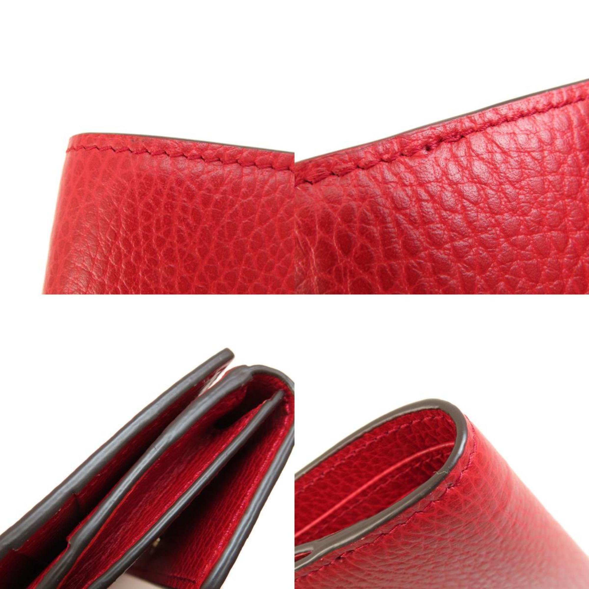 Gucci 449405 Interlocking G Outlet Bi-fold Wallet Leather Women's