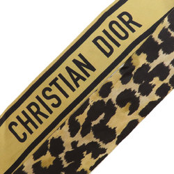 Christian Dior Leopard Print Scarf Silk Women's