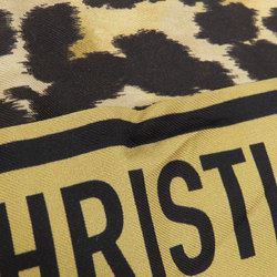 Christian Dior Leopard Print Scarf Silk Women's