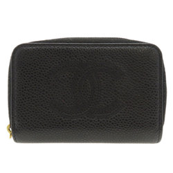 Chanel Coco Mark Wallet/Coin Case Caviar Skin for Women