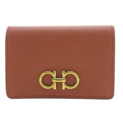 Salvatore Ferragamo Gancini Business Card Holder/Card Case in Calf Leather for Women