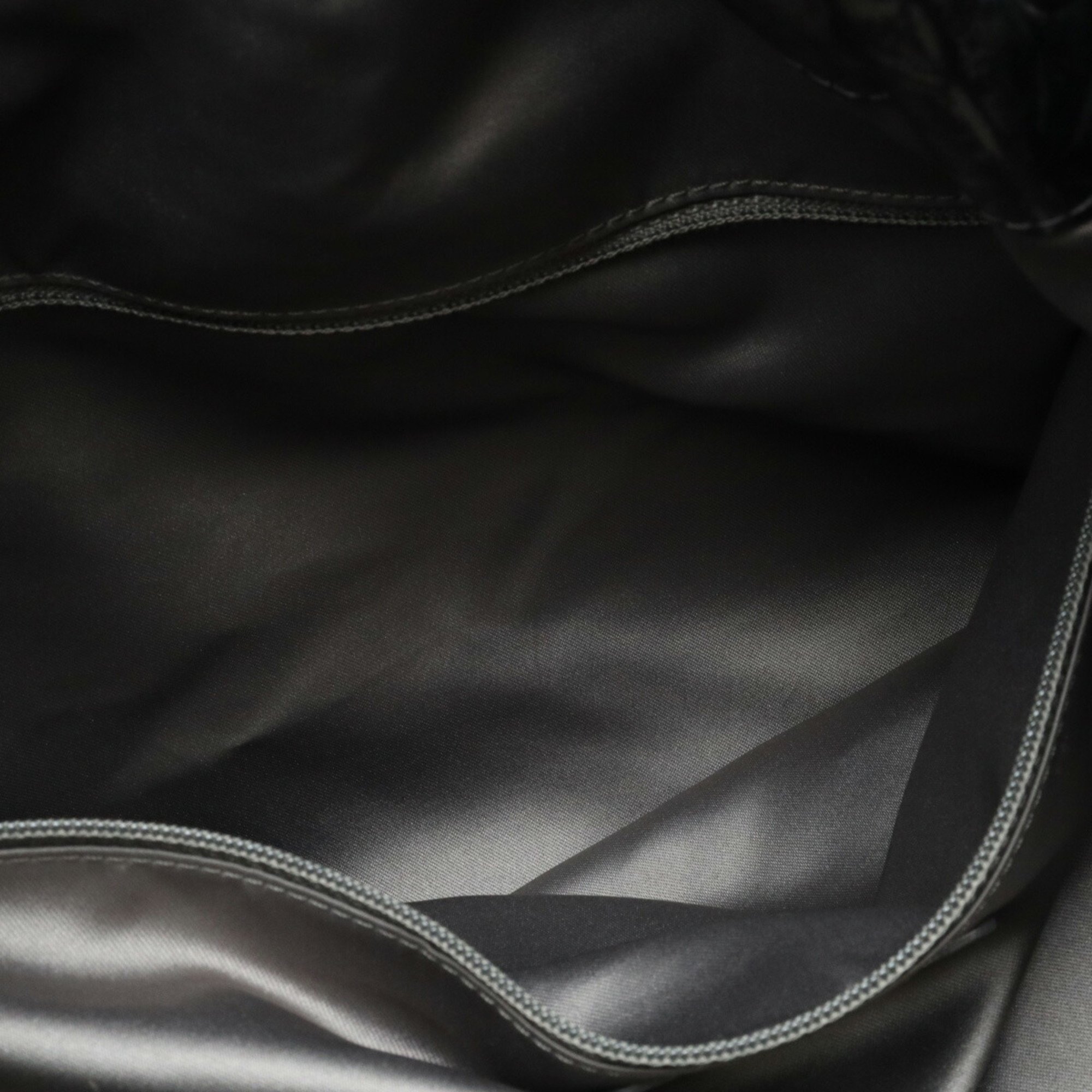 CHANEL Coco Mark Melrose Cabas Matelasse Chain Shoulder Bag Nylon Grey