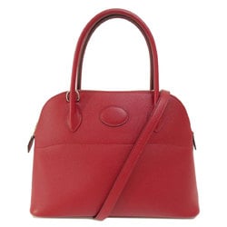 Hermes Bolide 27 Rouge Grenat Handbag Epson Women's