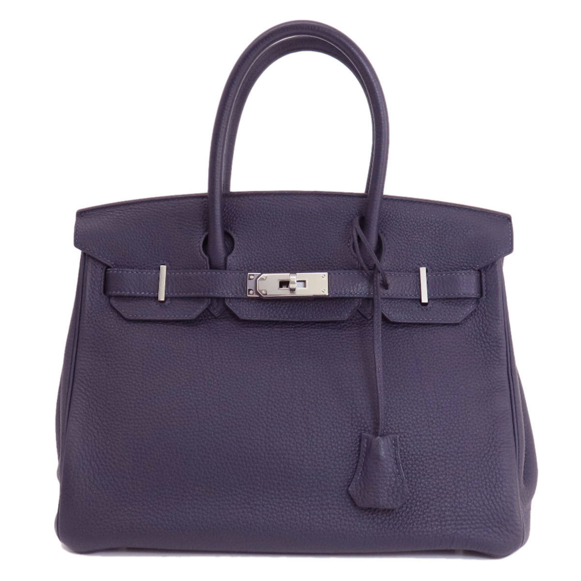 Hermes Birkin 30 Navy Tote Bag Togo Women's