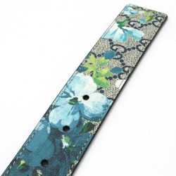 GUCCI GG Blooms Belt Flower PVC Leather Blue Multicolor #85 546375