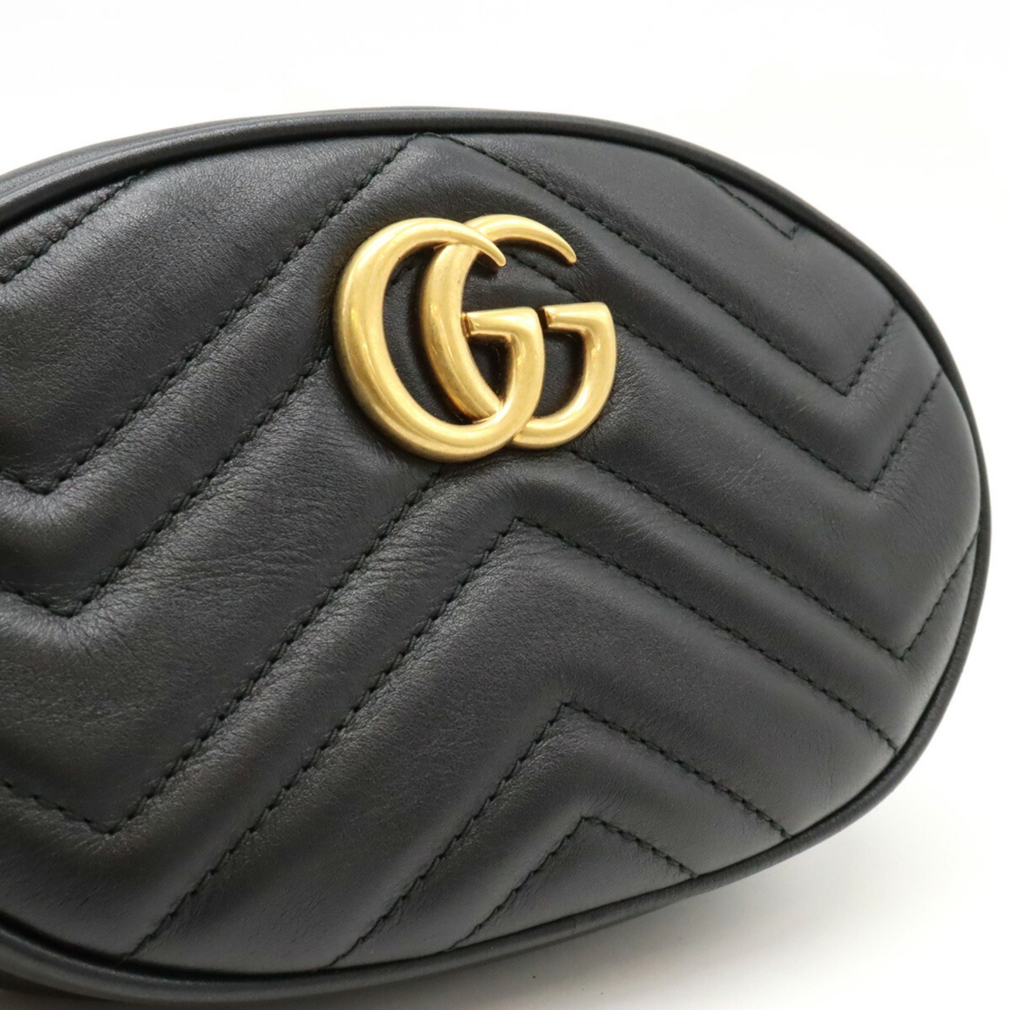 Gucci GG Marmont 476434 Women's Leather Sling Bag Black