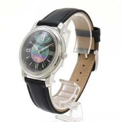 TIFFANY&Co. Tiffany Mark Round Black Shell Dial SS Leather Strap Men's Quartz Watch Z0046.17.10A900A