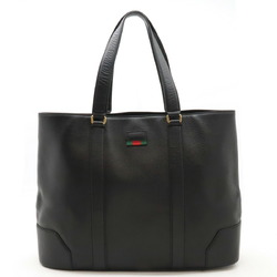 GUCCI Gucci Web Tote Bag Large Shoulder Leather Black 495529