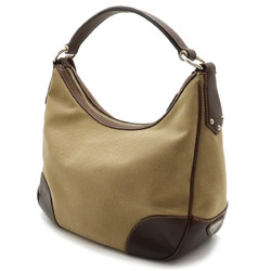 PRADA Prada Jacquard Bag Canvas Leather CORDA Beige MORO Dark Brown Purchased at an overseas boutique BR3423