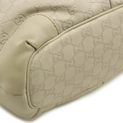 GUCCI Guccissima Sukey Tote Bag Shoulder Leather Ivory White 247902