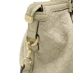 GUCCI Guccissima Sukey Tote Bag Shoulder Leather Ivory White 247902