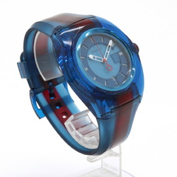 GUCCI Gucci Sync Blue Dial Stainless Steel Rubber Interlocking G Shelly Men's Quartz Watch 137.1 YA137104A