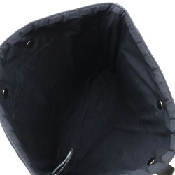 HERMES Amedaba Diago GM Tote Bag Handbag Cotton Canvas Leather Black